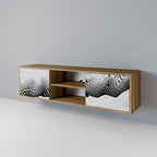 MONOCHROME MIRAGE Móvel de TV com 2 Portas em Efeito Carvalho