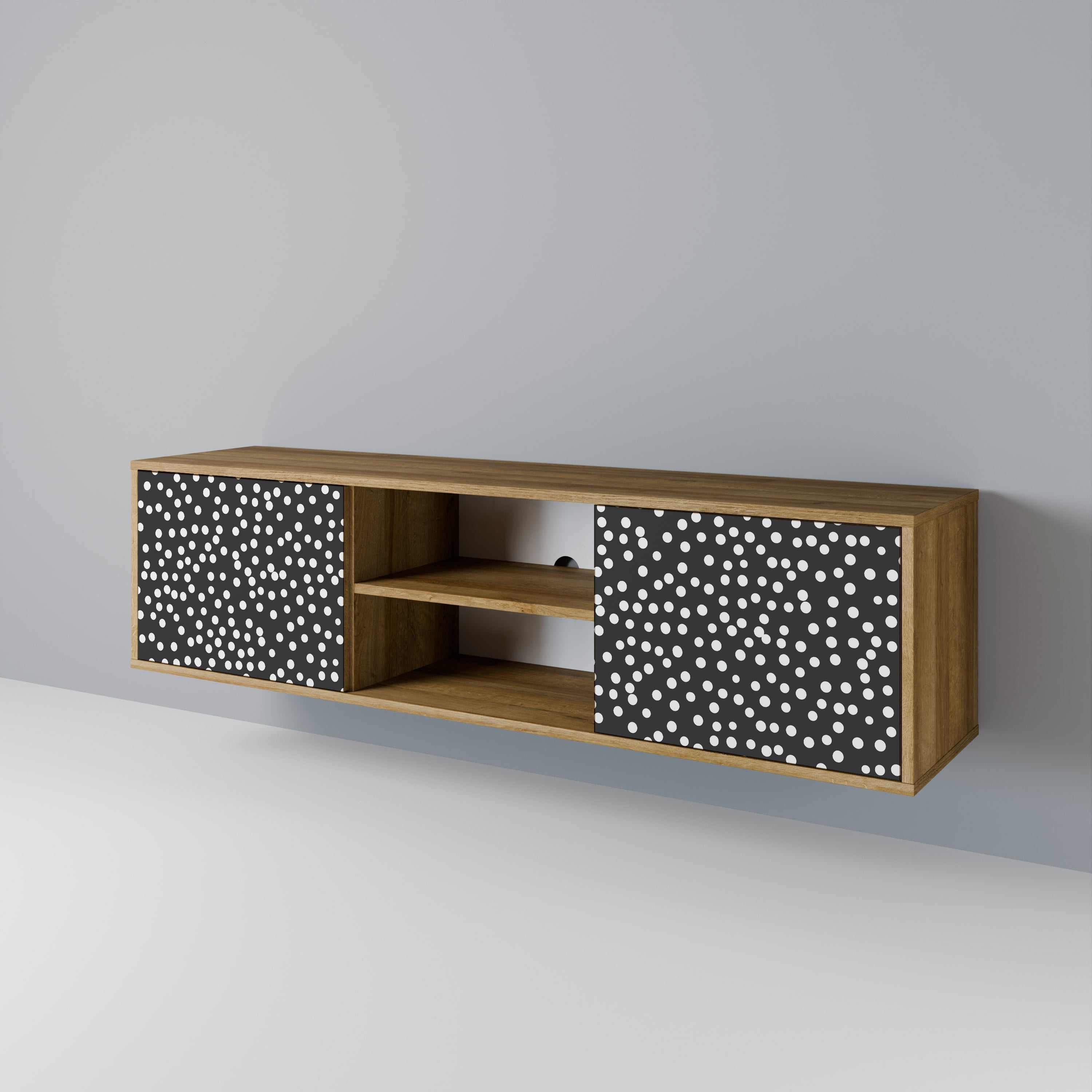 BLINDING LIGHTS 2-Door TV Stand in Oak Effect