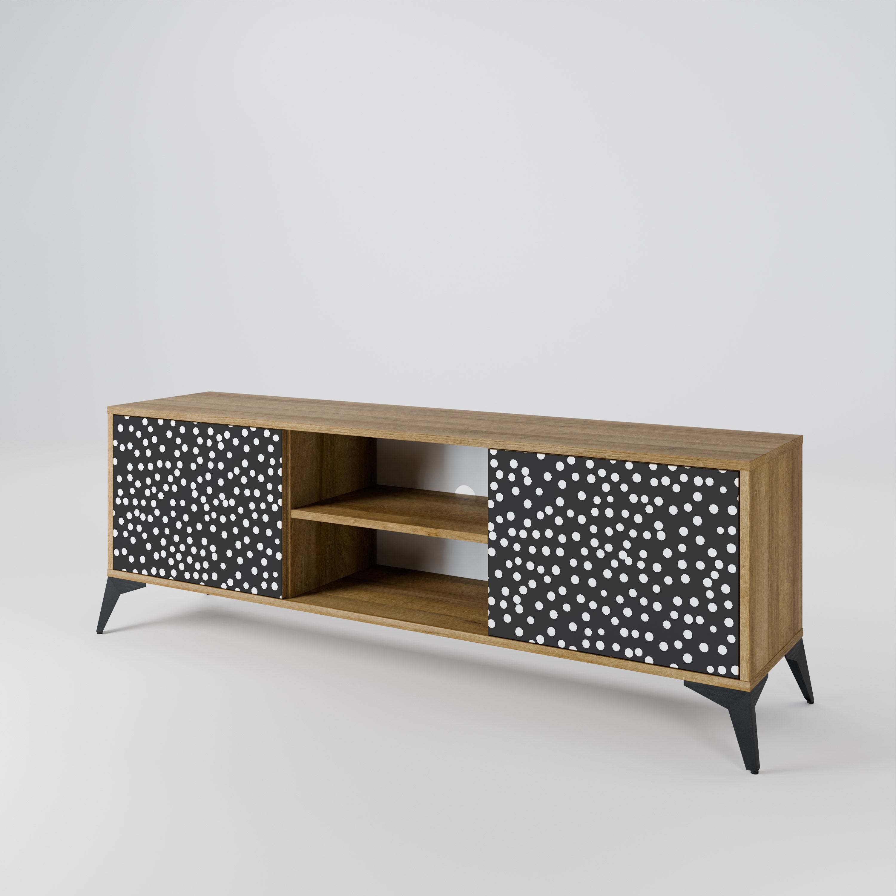 BLINDING LIGHTS 2-Door TV Stand in Oak Effect