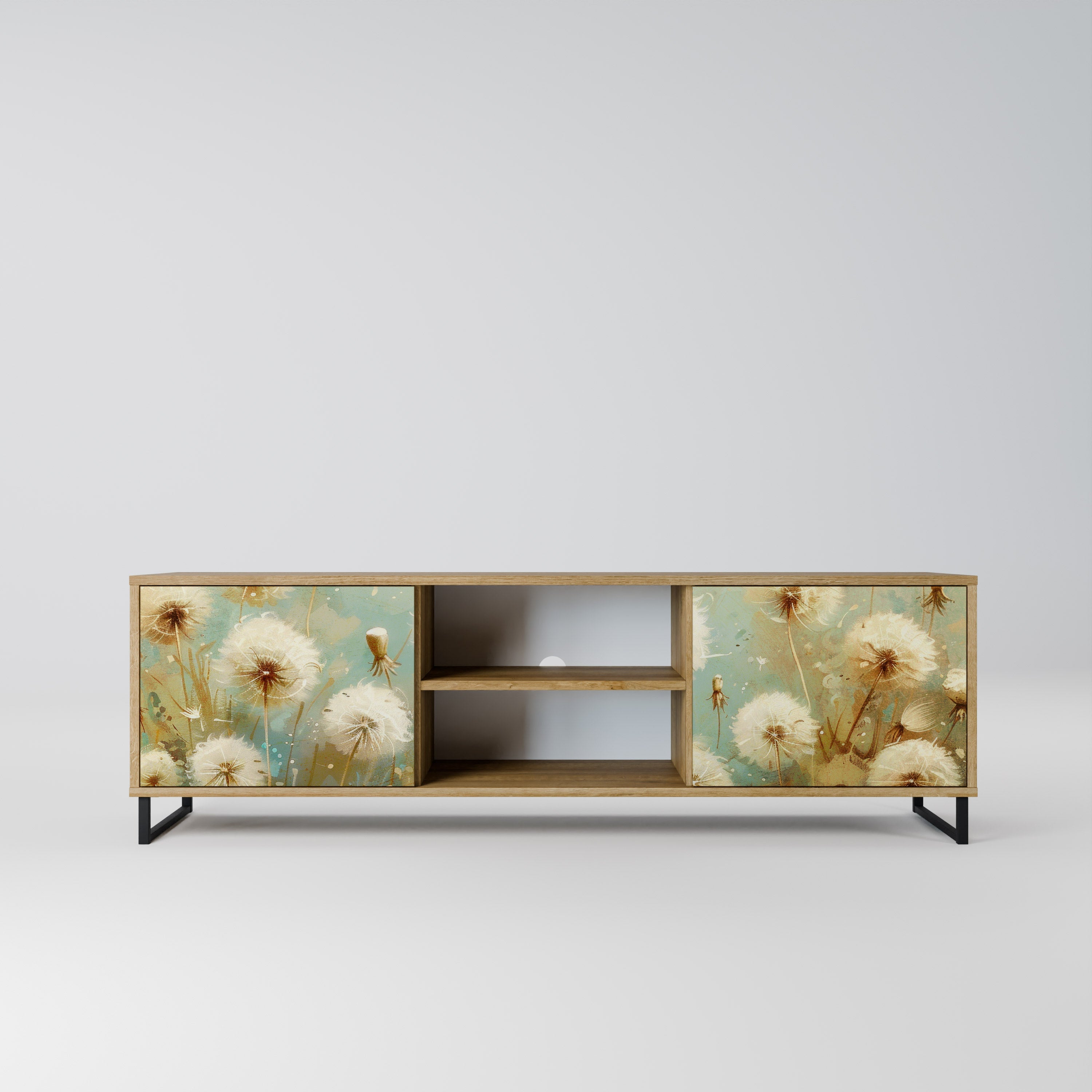 DREAMY MEADOW Móvel de TV com 2 Portas em Efeito Carvalho