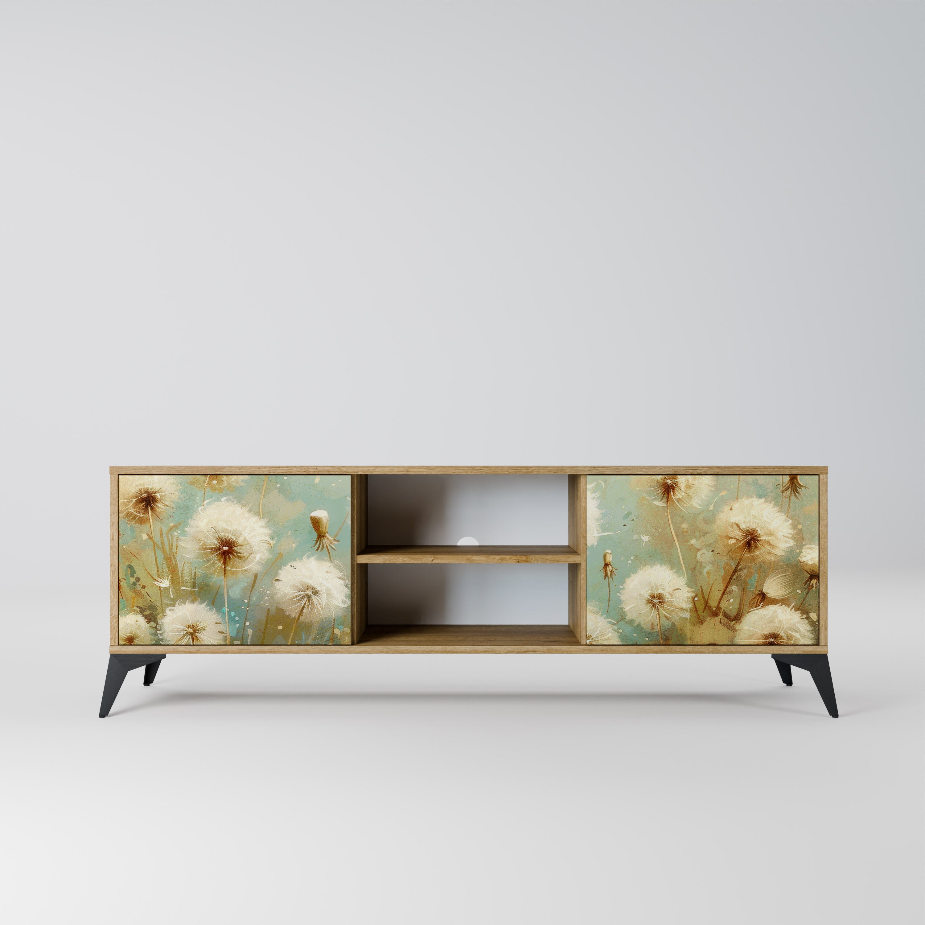 DREAMY MEADOW Móvel de TV com 2 Portas em Efeito Carvalho