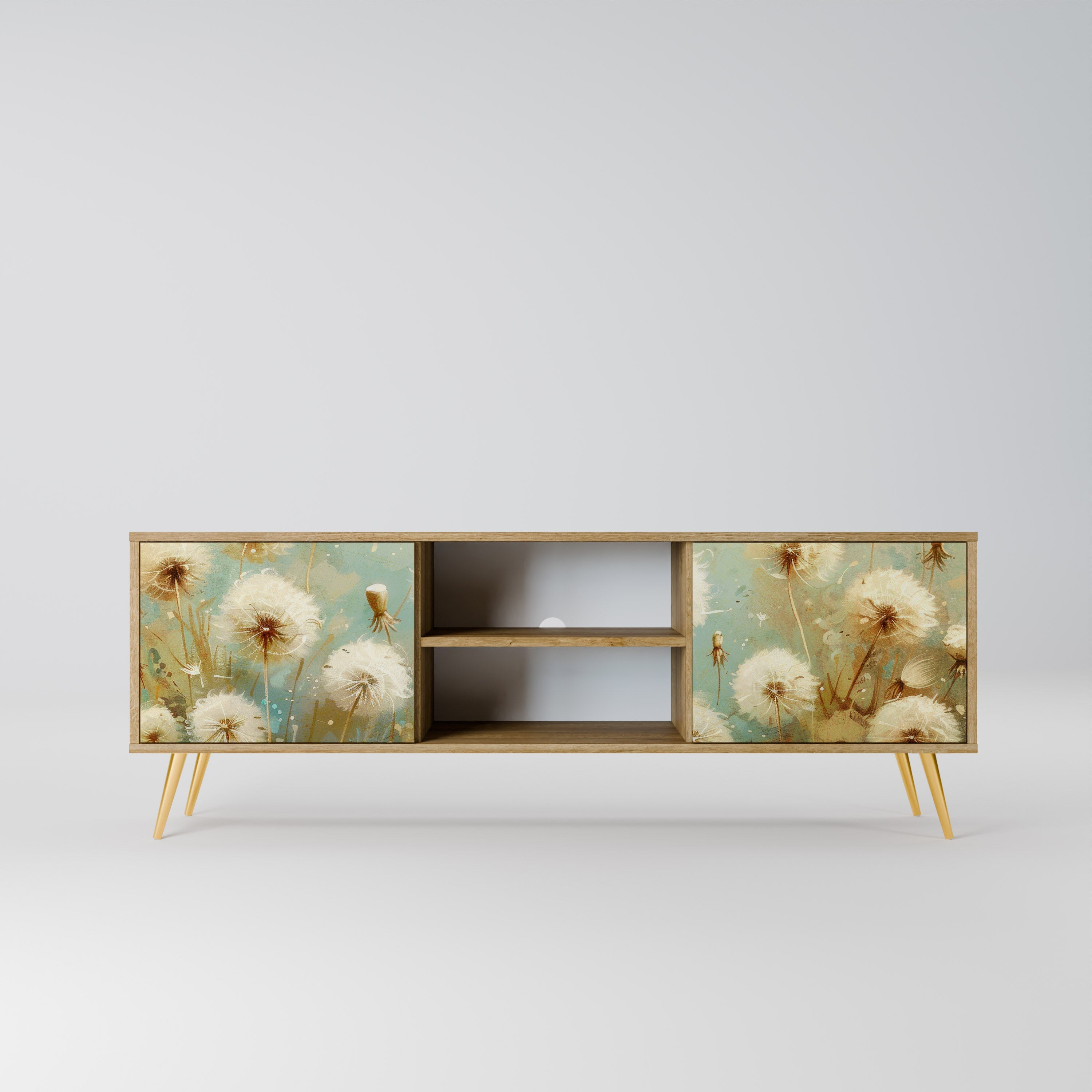 DREAMY MEADOW Móvel de TV com 2 Portas em Efeito Carvalho