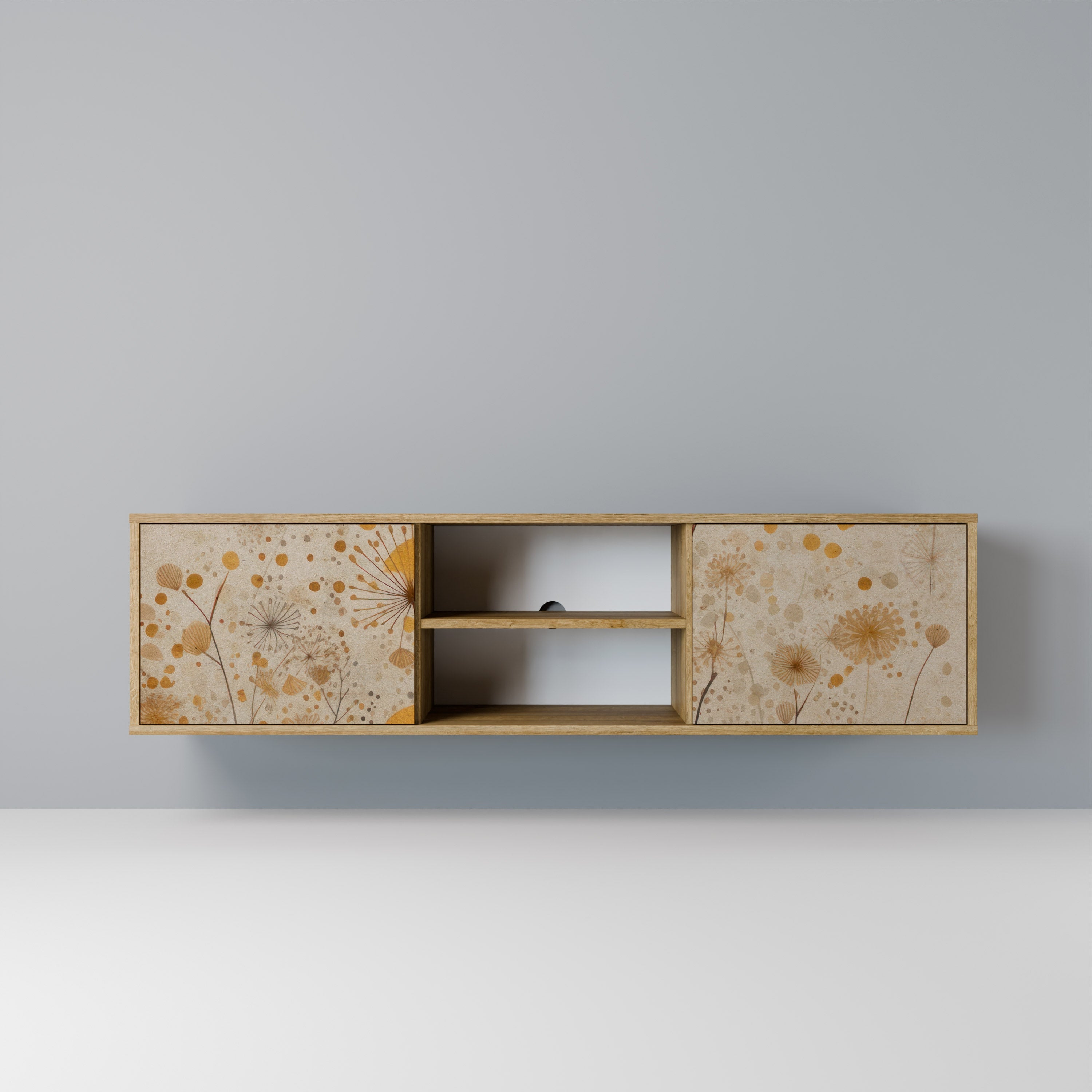 MORNING GLADE Móvel de TV com 2 Portas em Efeito Carvalho