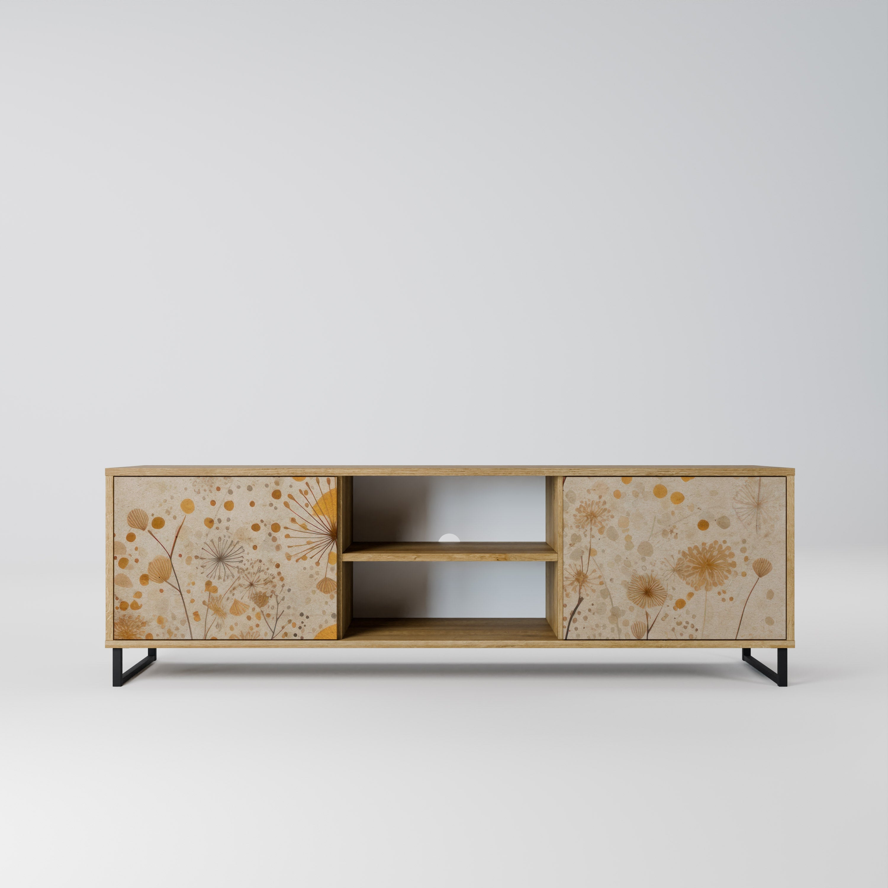 MORNING GLADE Móvel de TV com 2 Portas em Efeito Carvalho