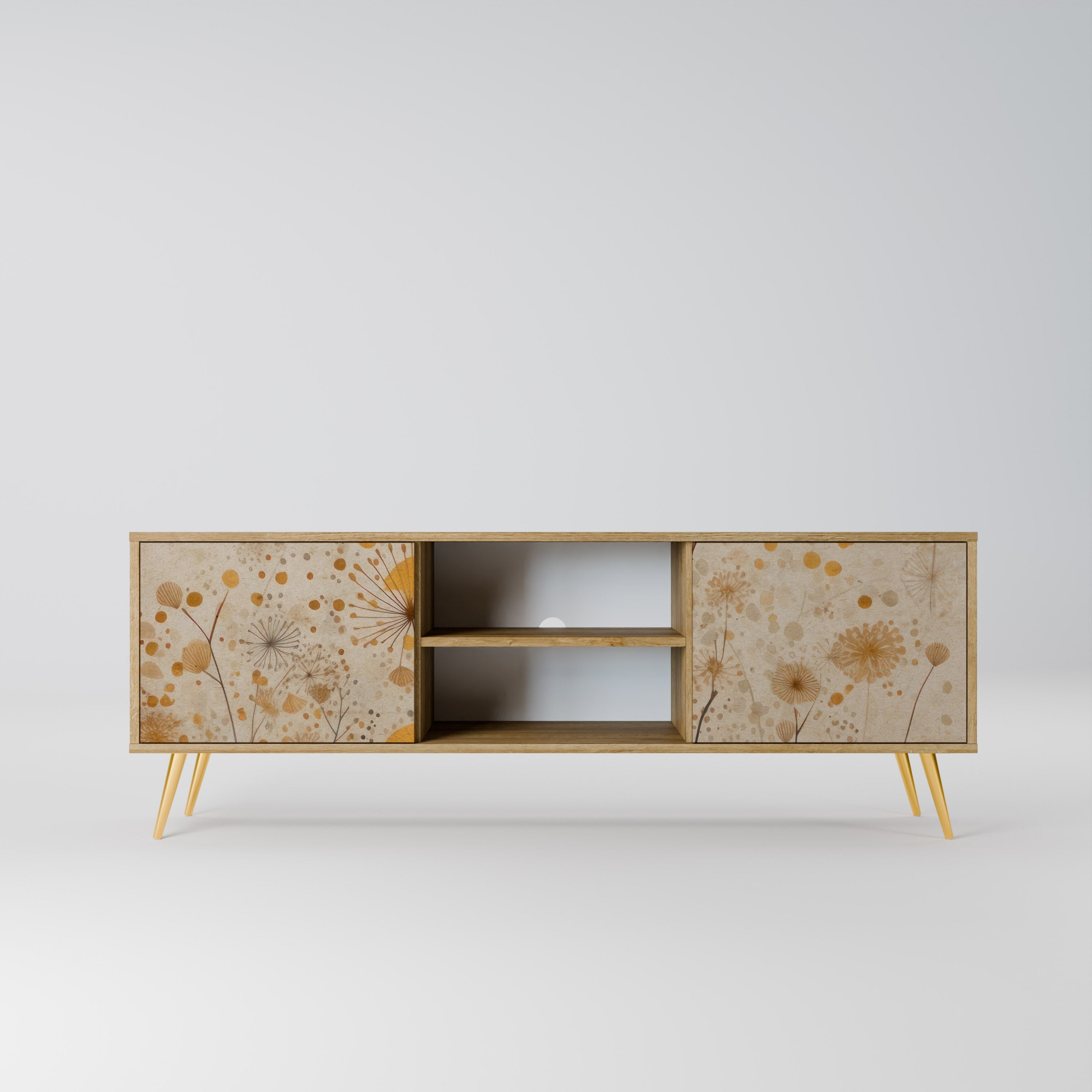 MORNING GLADE Móvel de TV com 2 Portas em Efeito Carvalho