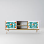 BE THE CHANGE Móvel de TV com 2 Portas em Efeito Carvalho