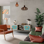 BE THE CHANGE Móvel de TV com 2 Portas em Efeito Carvalho