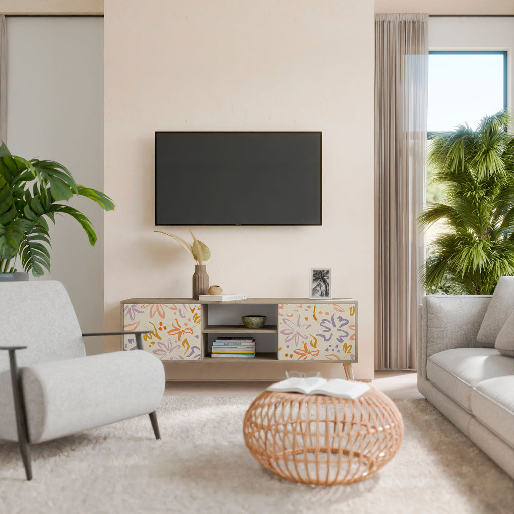 SPRING WHIMSY Móvel de TV com 2 Portas em Efeito Carvalho