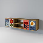 SCANDIC FLOWERET Móvel de TV com 2 Portas em Efeito Carvalho