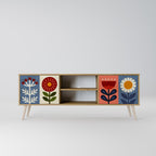 SCANDIC FLOWERET Móvel de TV com 2 Portas em Efeito Carvalho