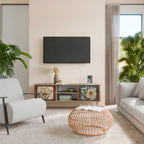 TIMELESS FLORA Móvel de TV com 2 Portas em Efeito Carvalho