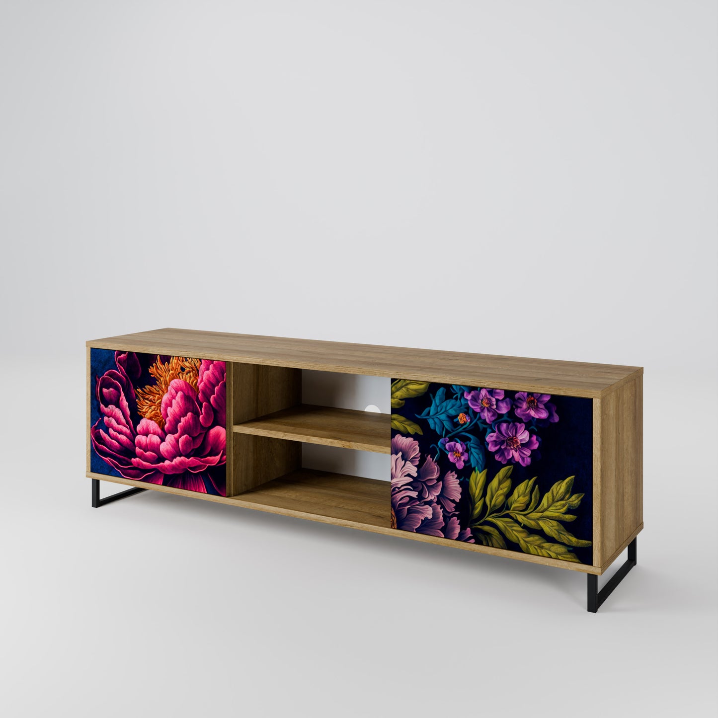 BLOOMING ELEGANCE Móvel de TV de 2 Portas