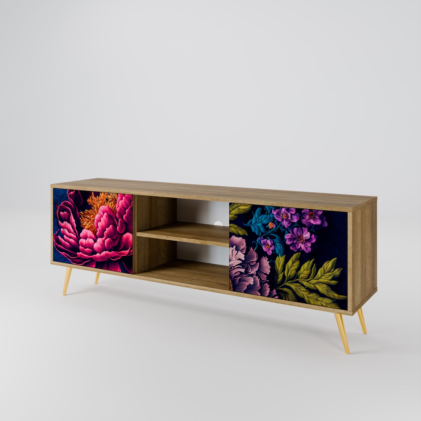 BLOOMING ELEGANCE Móvel de TV de 2 Portas