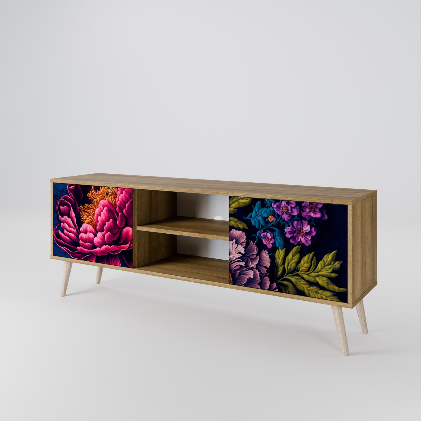 BLOOMING ELEGANCE Móvel de TV de 2 Portas