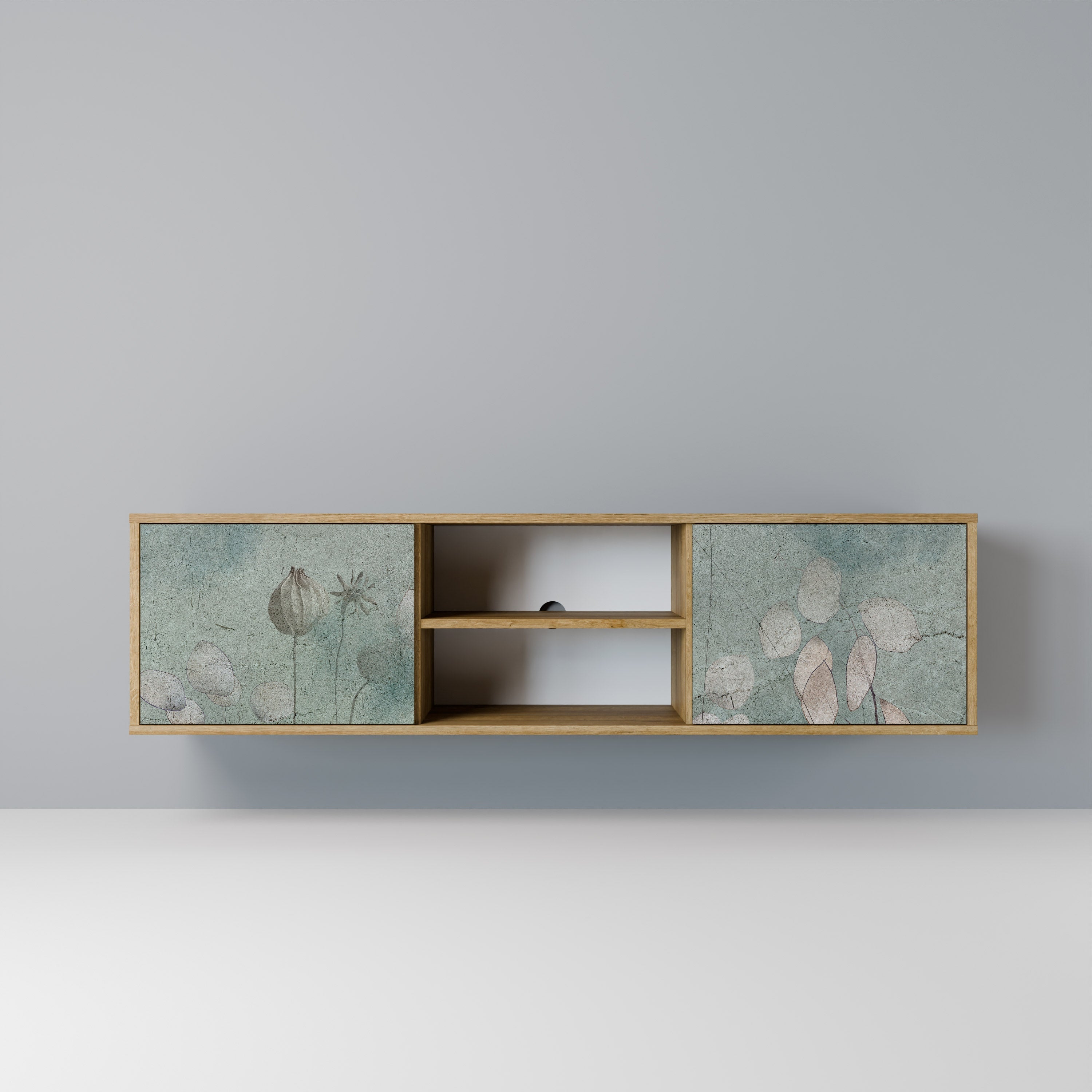 NIGHT LADY Móvel de TV com 2 Portas em Efeito Carvalho