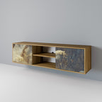 GENTLE POWER Móvel de TV com 2 Portas em Efeito Carvalho