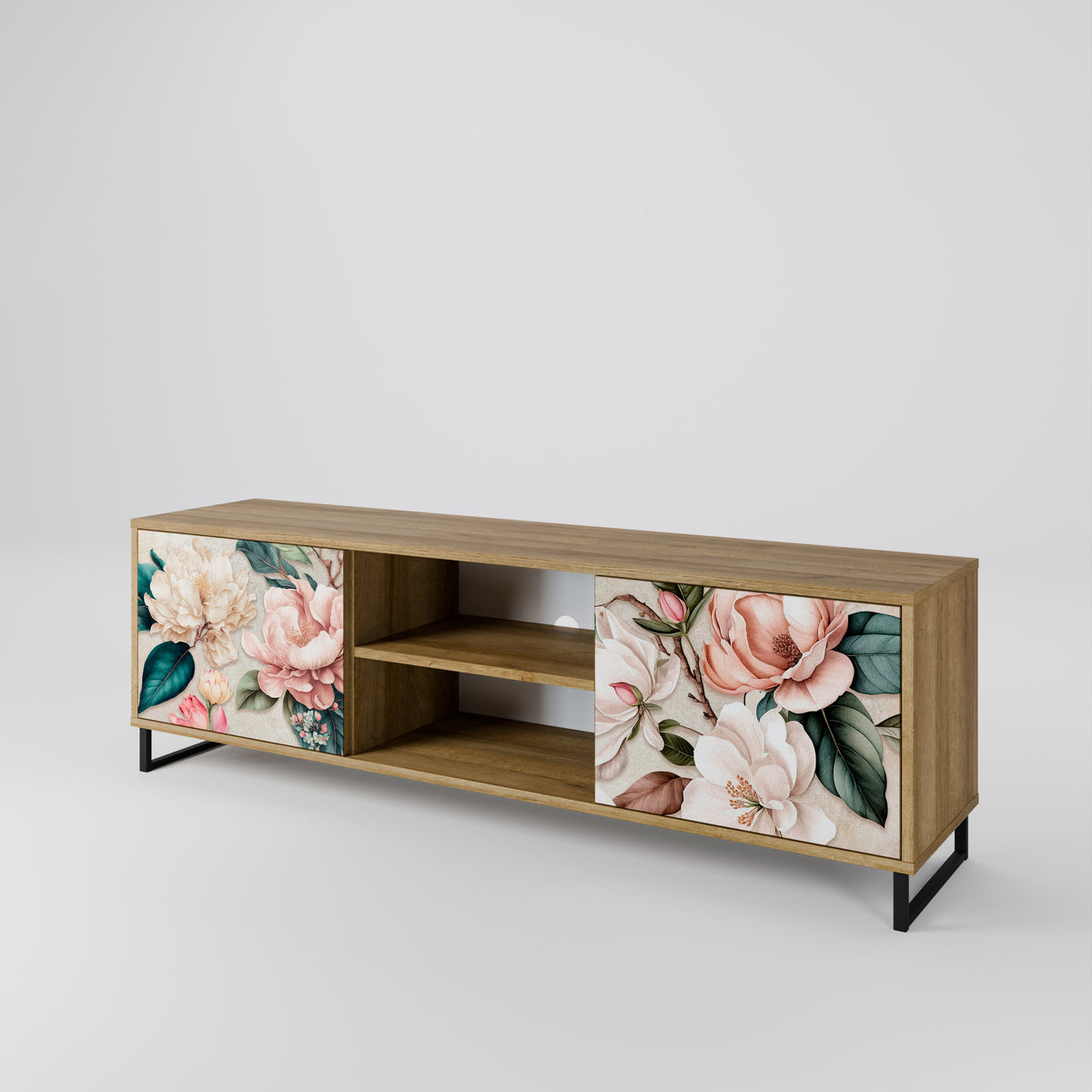 FLORAL GRACE Móvel de TV de 2 Portas