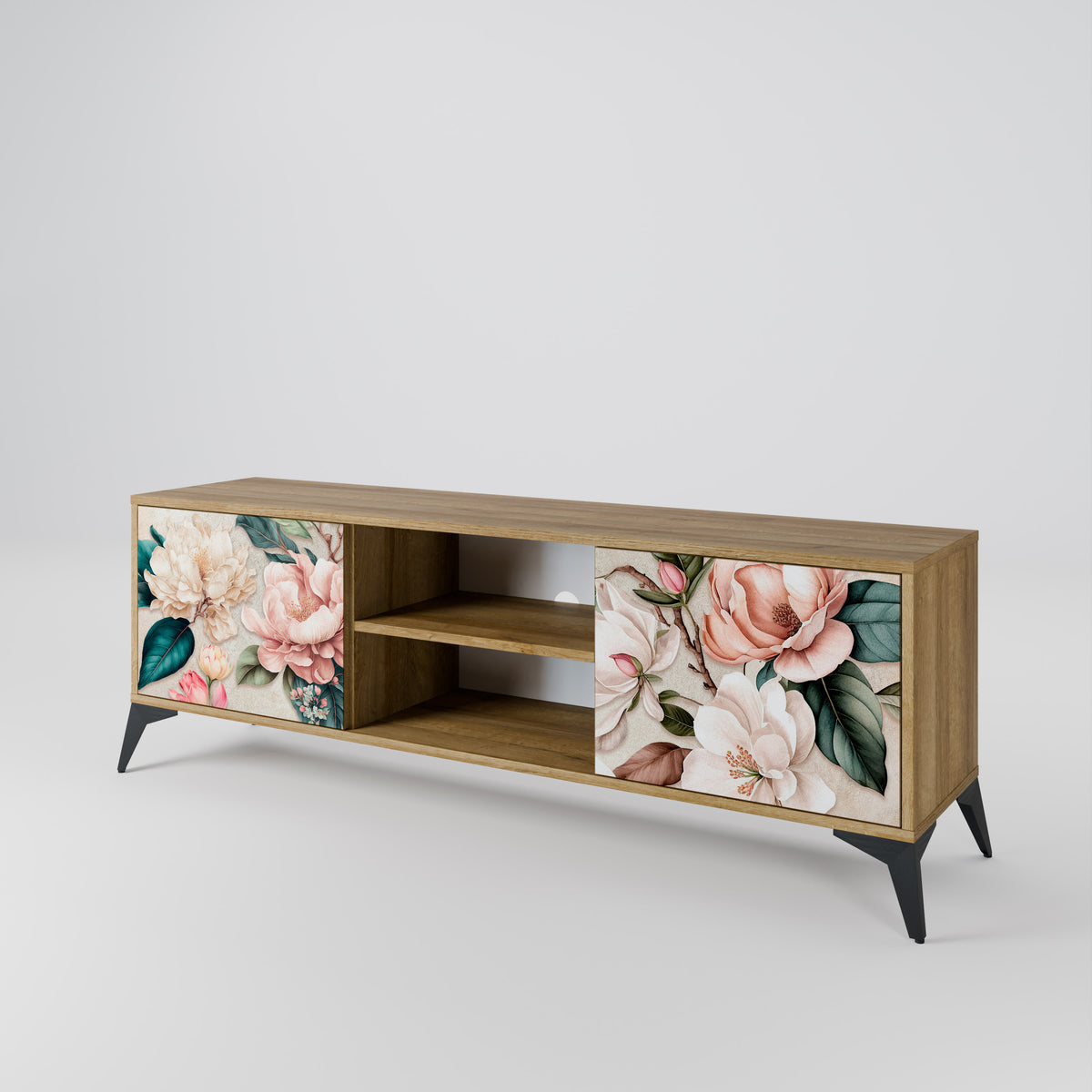 FLORAL GRACE Móvel de TV de 2 Portas
