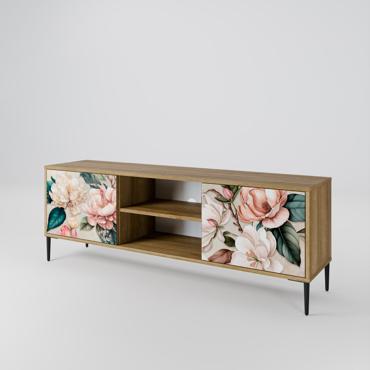 FLORAL GRACE Móvel de TV de 2 Portas
