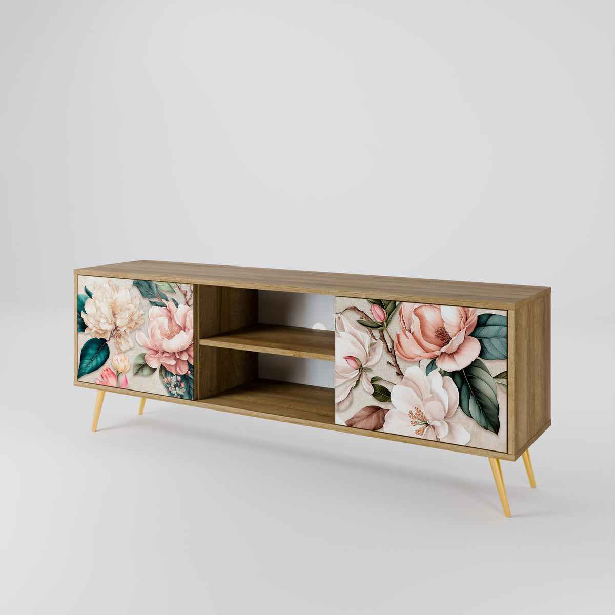 FLORAL GRACE Móvel de TV de 2 Portas