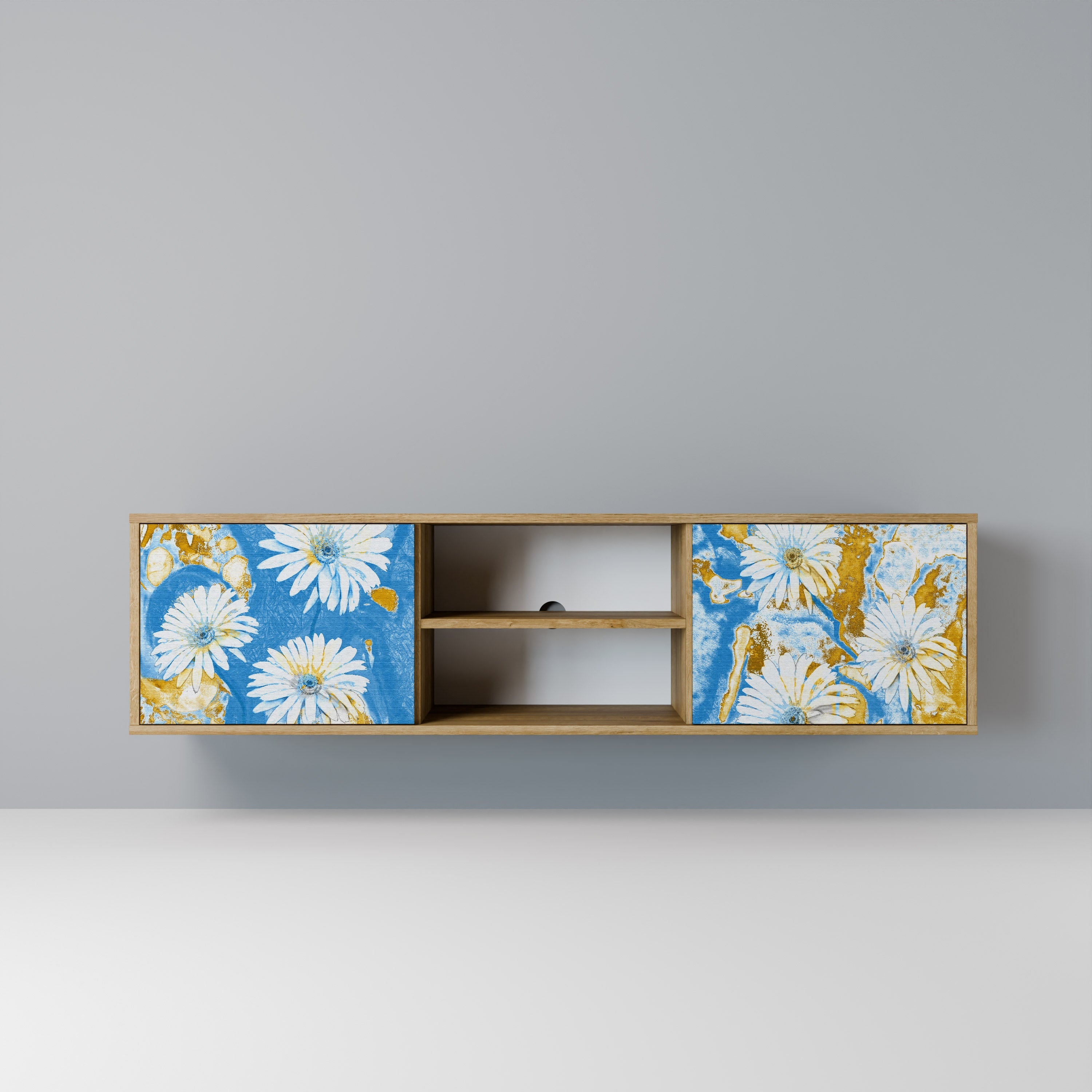 DAISY LUXE Móvel de TV com 2 Portas em Efeito Carvalho