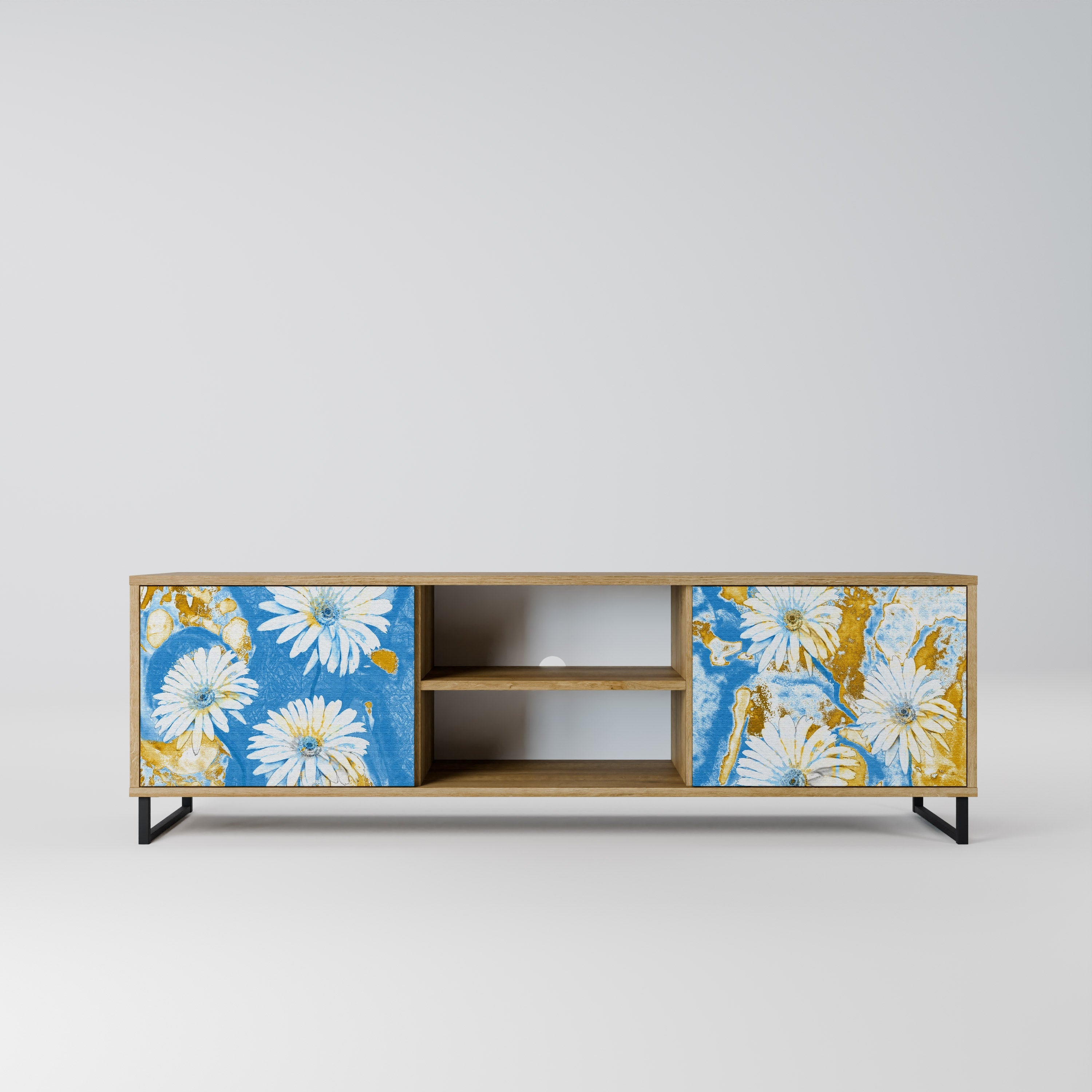 DAISY LUXE Móvel de TV com 2 Portas em Efeito Carvalho