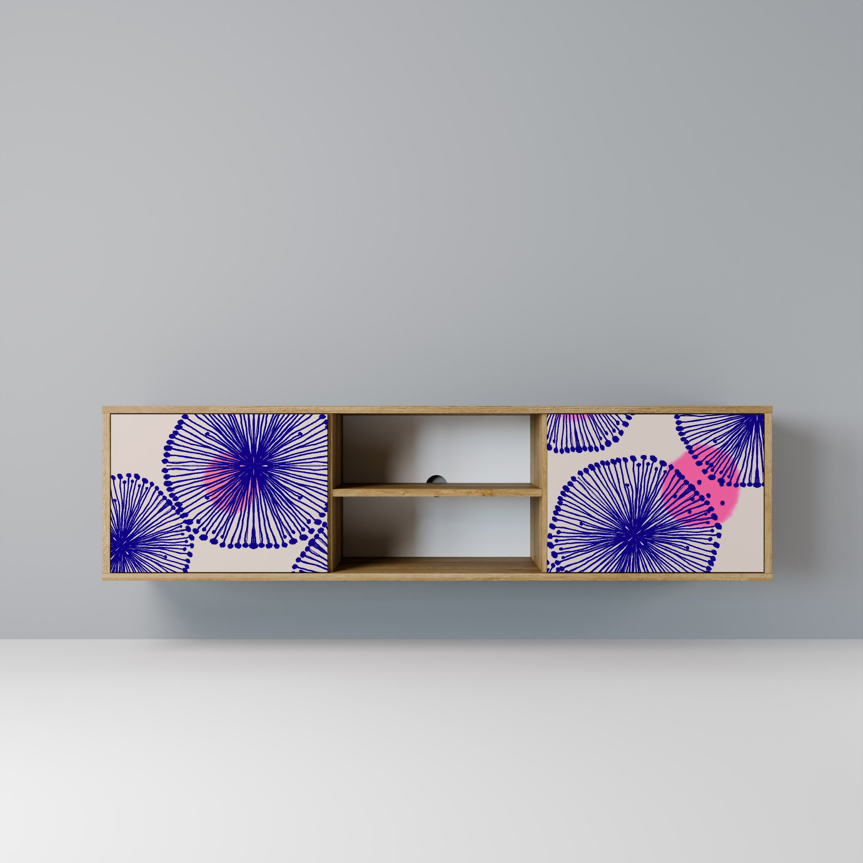 MAGIC NATURE Móvel de TV com 2 Portas em Efeito Carvalho