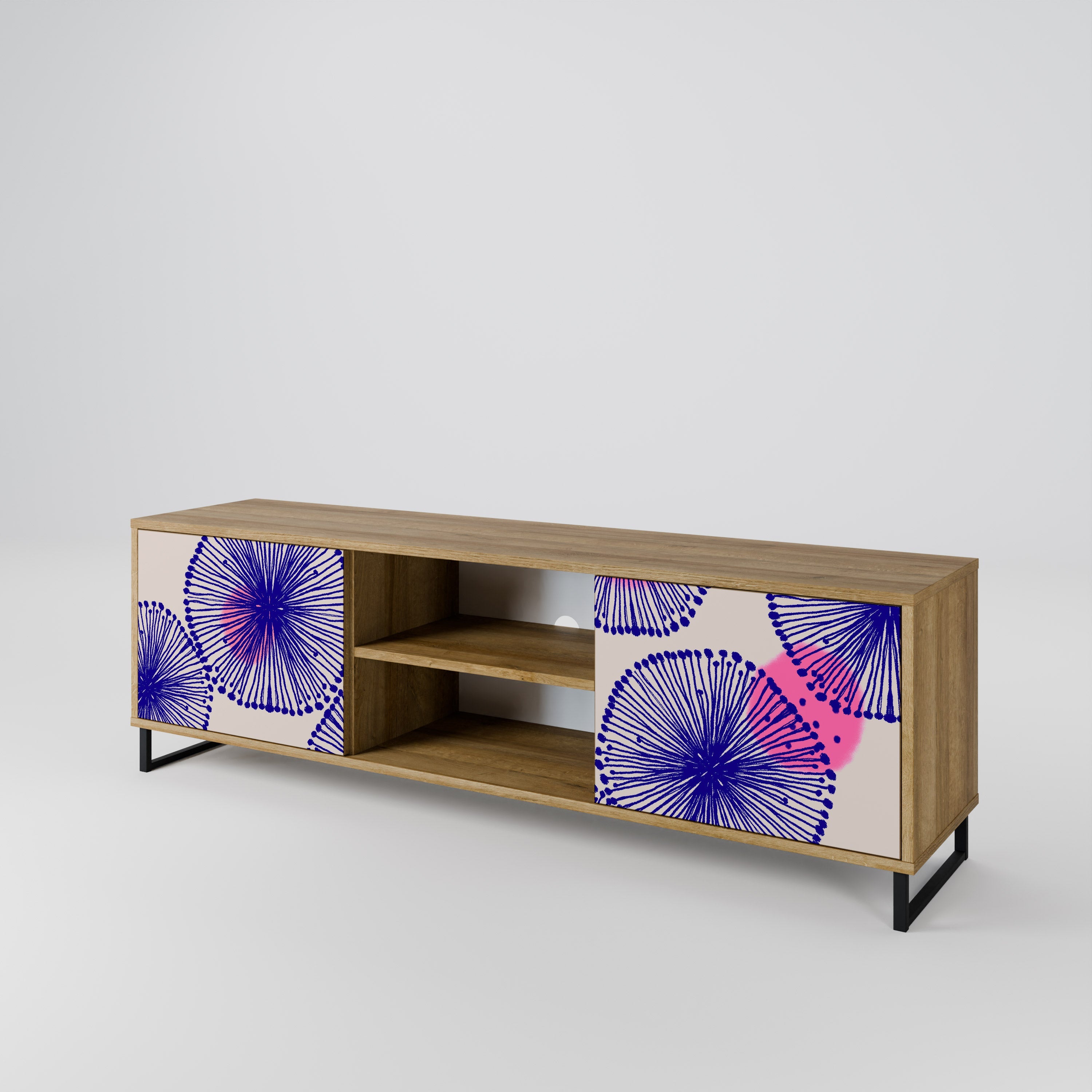 MAGIC NATURE Móvel de TV com 2 Portas em Efeito Carvalho