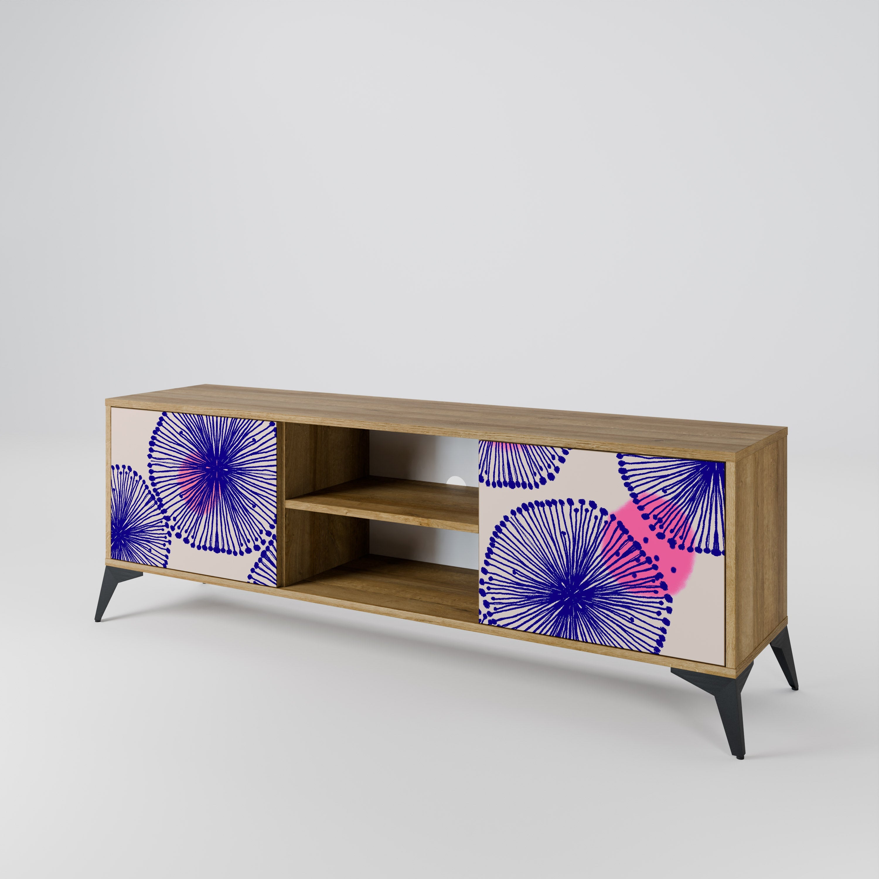 MAGIC NATURE Móvel de TV com 2 Portas em Efeito Carvalho