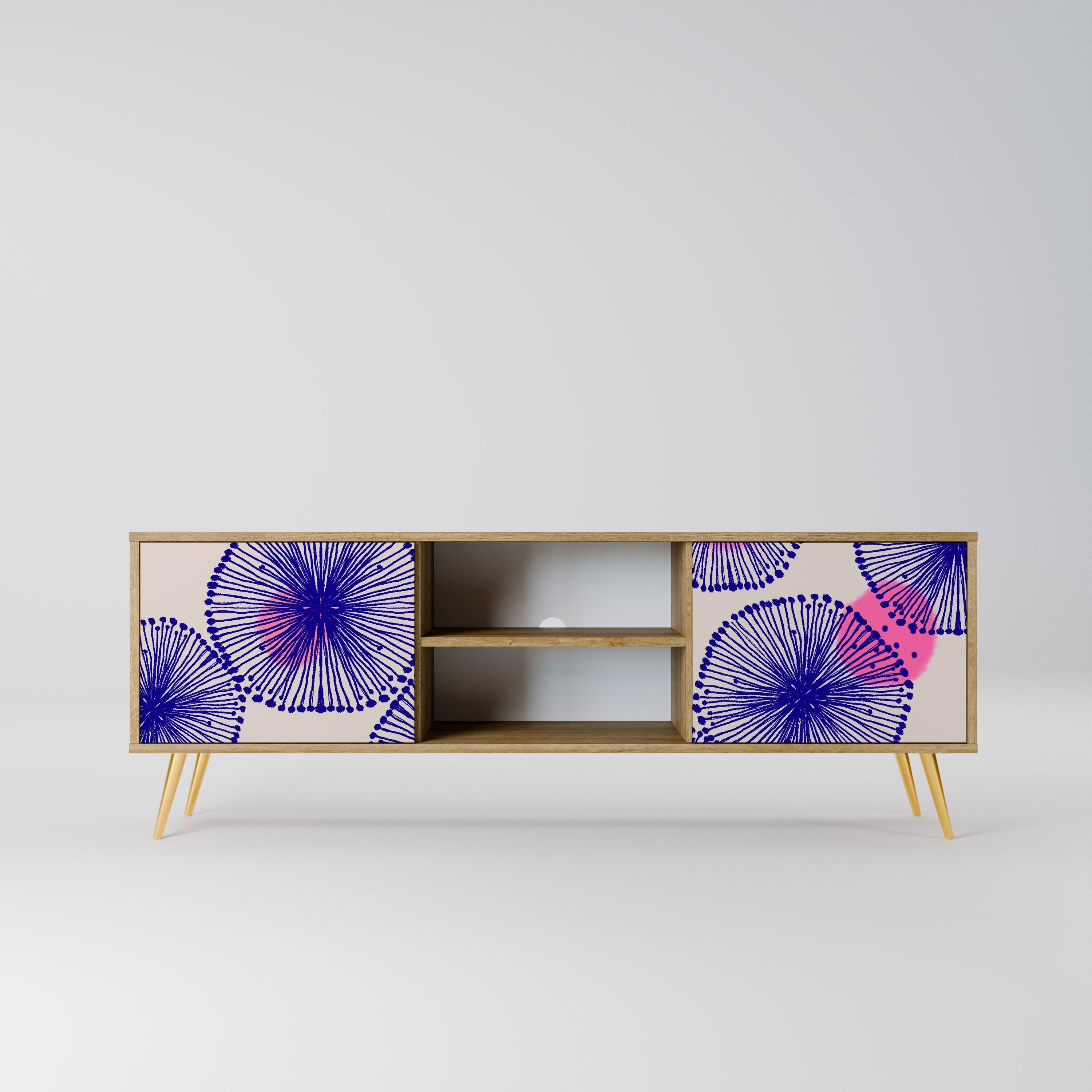 MAGIC NATURE Móvel de TV com 2 Portas em Efeito Carvalho