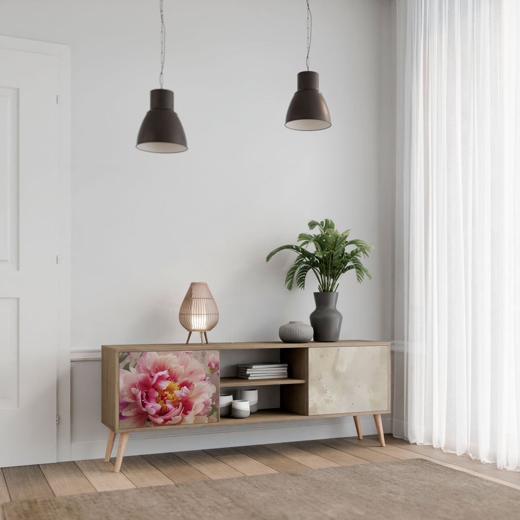 PEONY WHISPER Móvel de TV com 2 Portas em Efeito Carvalho