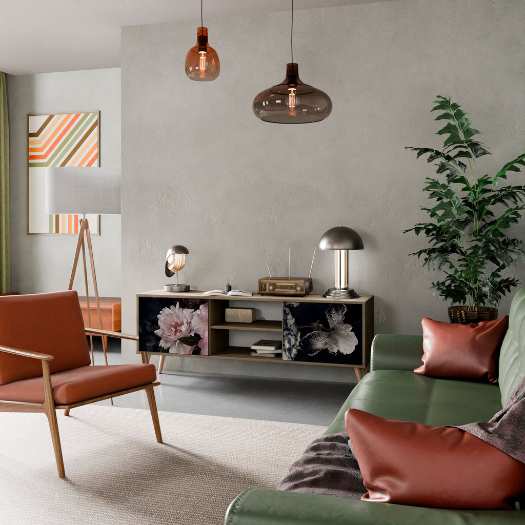 PURE BLOSSOM Móvel de TV com 2 Portas em Efeito Carvalho