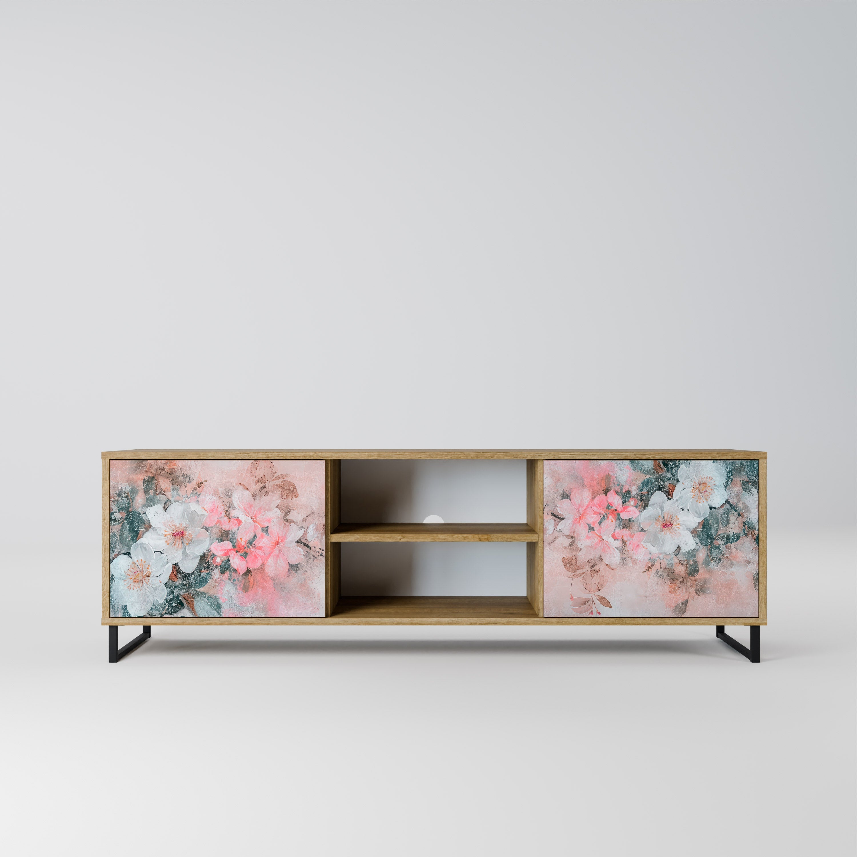 CHERRY BLOSSOM Móvel de TV com 2 Portas em Efeito Carvalho