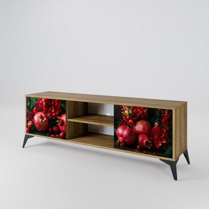 DAHLIAS AND POMEGRANATES 2-Door TV Cabinet