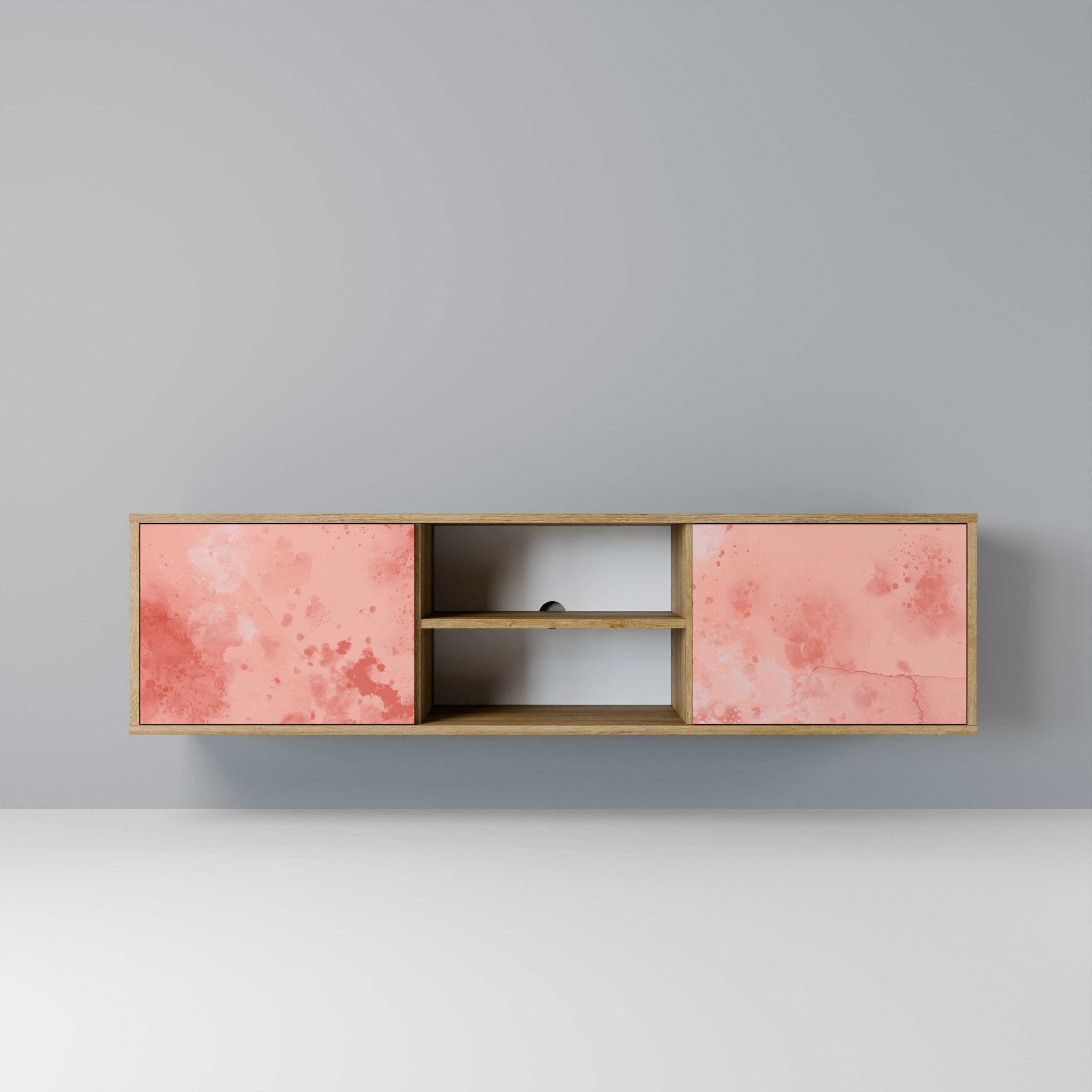 CRANE DANCE Móvel de TV com 2 Portas em Efeito Carvalho