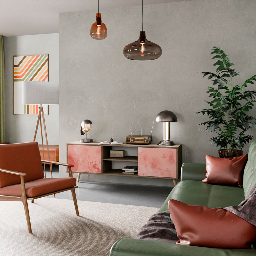 CRANE DANCE Móvel de TV com 2 Portas em Efeito Carvalho