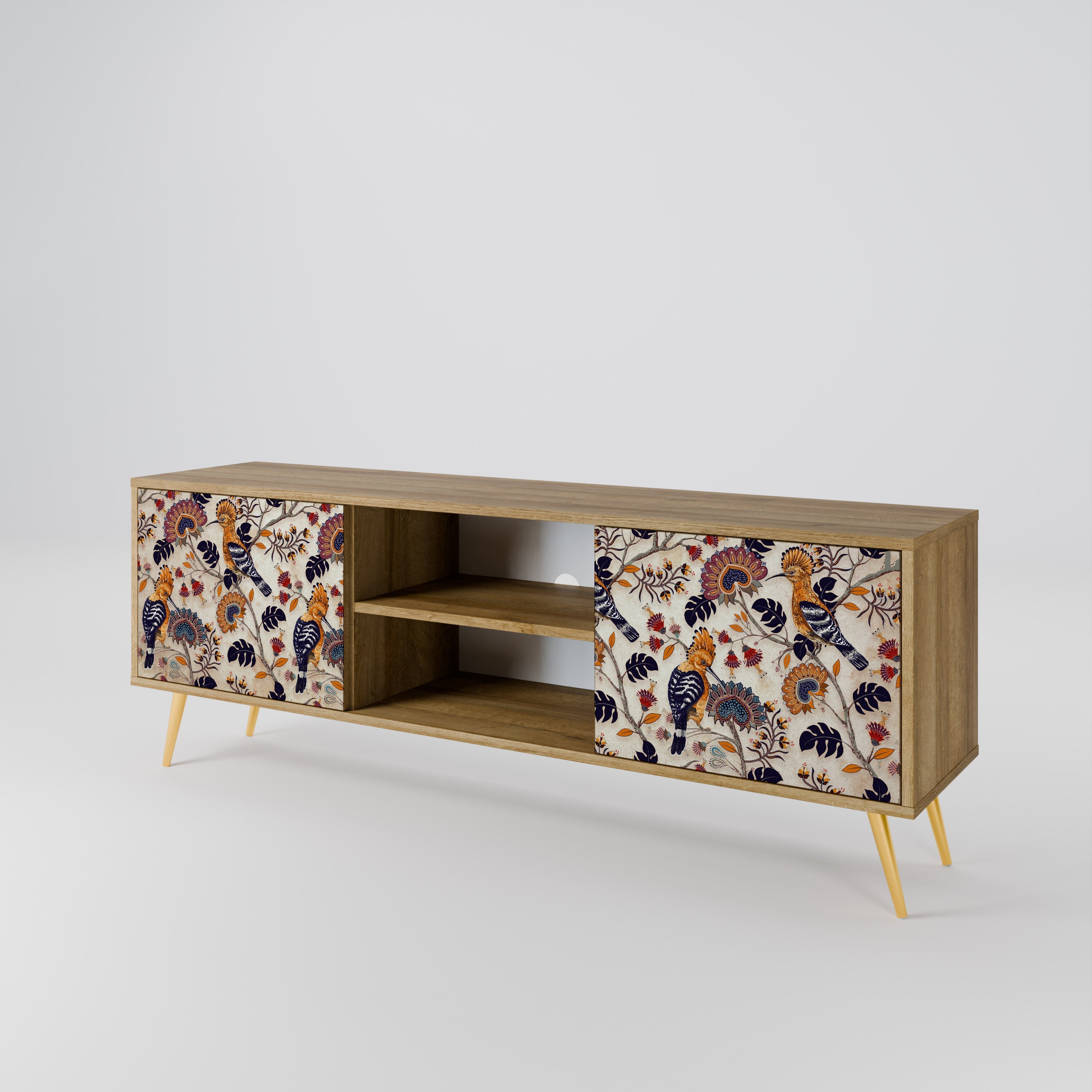 EMINENT HOOPOE Móvel de TV com 2 Portas em Efeito Carvalho