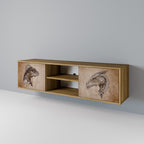 STEAMPUNK CLAN Móvel de TV com 2 Portas em Efeito Carvalho