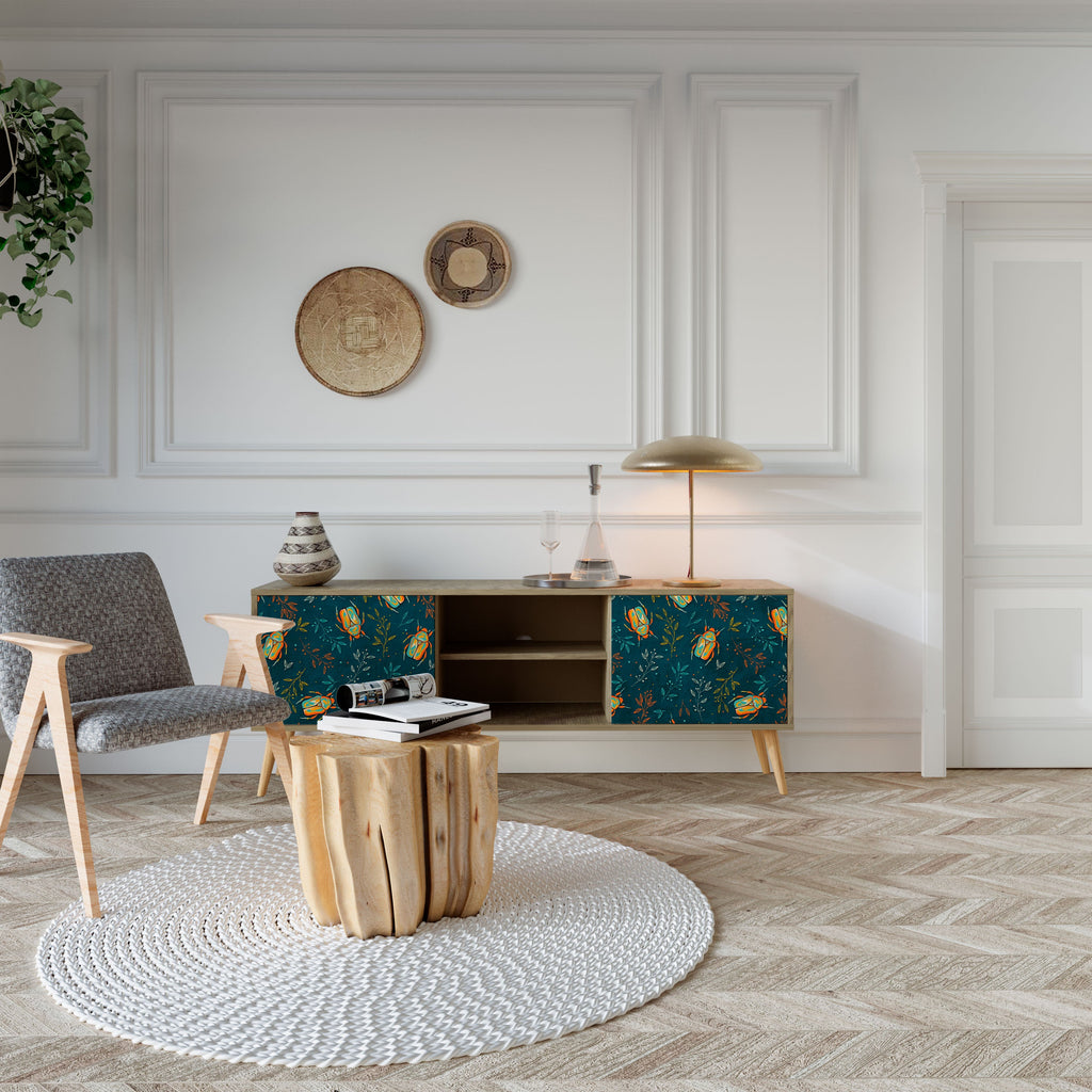 AUTUMN INSECTS Móvel de TV com 2 Portas em Efeito Carvalho