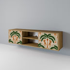 DANCING PREDATORS Móvel de TV com 2 Portas em Efeito Carvalho