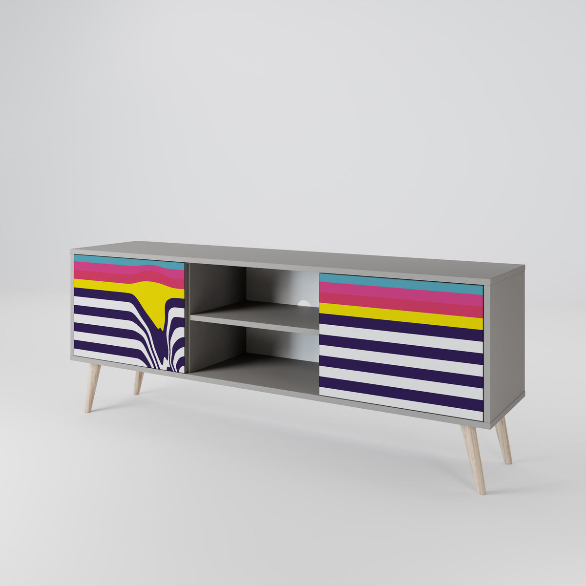 COLORFUL DIVERSION 2-Door TV Cabinet