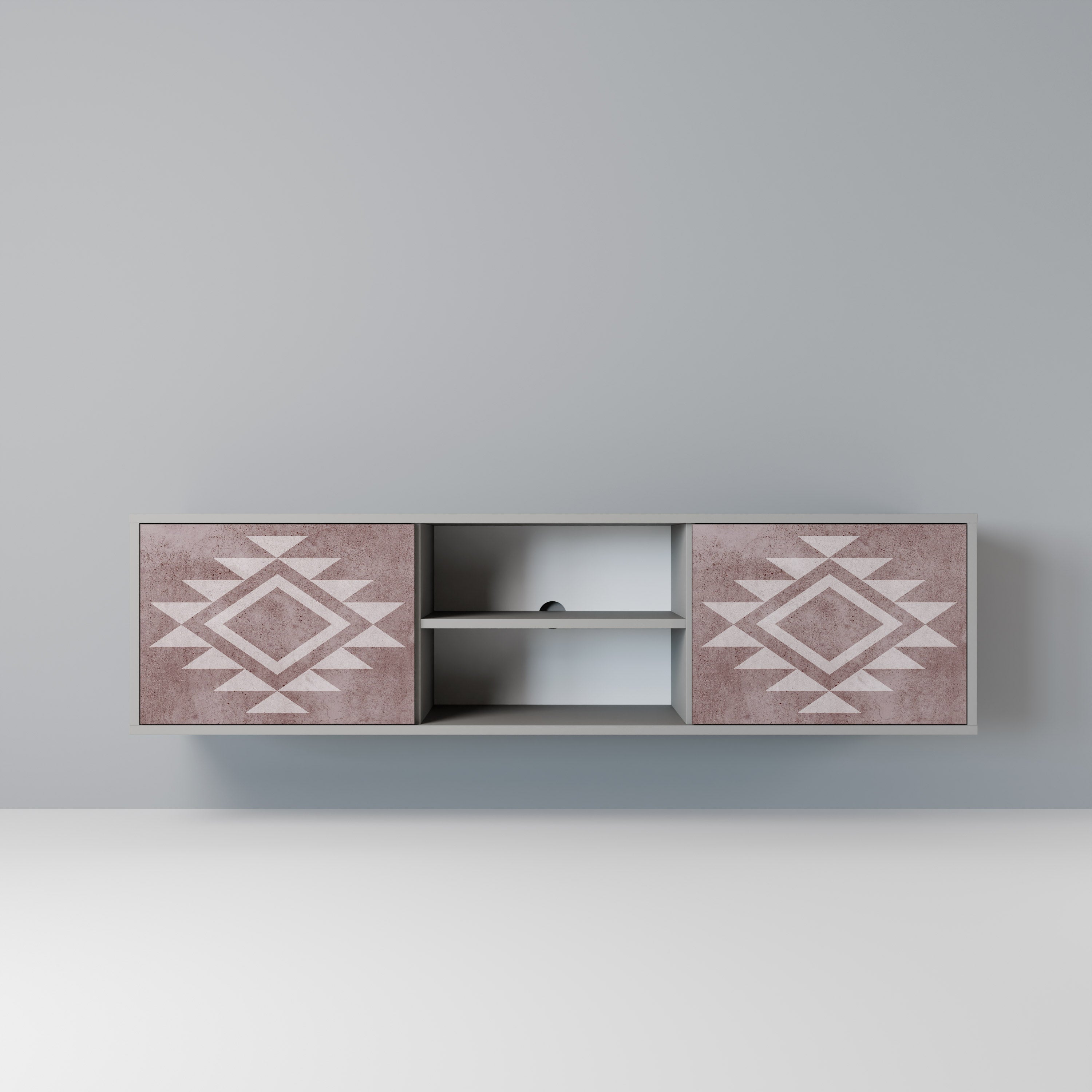 MARVEL MOSAIC Móvel de TV com 2 Portas em Acabamento Cinzento