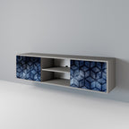 CUBIC MIST Móvel de TV com 2 Portas em Acabamento Cinzento