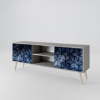 CUBIC MIST Móvel de TV com 2 Portas em Acabamento Cinzento