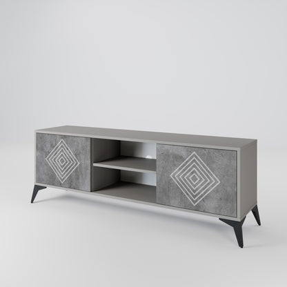 POLYGONAL ARTISTRY Móvel de TV de 2 Portas