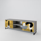 SHAPESHIFT SYMPHONY Móvel de TV com 2 Portas em Acabamento Cinzento