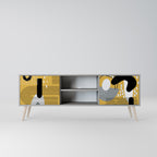 SHAPESHIFT SYMPHONY Móvel de TV com 2 Portas em Acabamento Cinzento