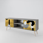 SHAPESHIFT SYMPHONY Móvel de TV com 2 Portas em Acabamento Cinzento