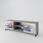 FINESSE MASH-UP Móvel de TV com 2 Portas em Acabamento Cinzento