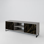 BRIGHT MESH Móvel de TV com 2 Portas em Acabamento Cinzento